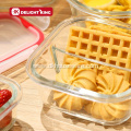 Oven Use Glass Food Containers with 2 Compartments